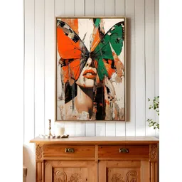 Art Street Brown & Green Butterfly Canvas Wall Art-picture-15