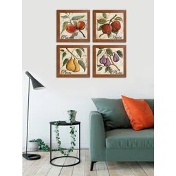 Art Street Brown & Green Floral and Botanical Set of 4 Printed Wall Art-picture-18