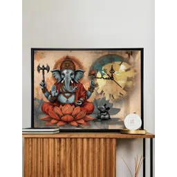 Art Street Brown & Orange Printed Wall Clock-picture-21