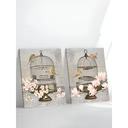 Art Street Brown & Pink 2 Piece Canvas Other Wall Paintings-picture-21