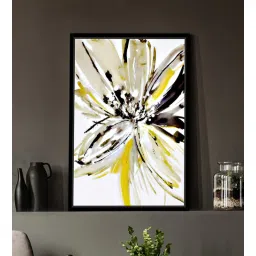 Art Street Canvas Painting Blue & Yellow Abstract Theme Wall Art Painting with Wooden Frame-picture-12