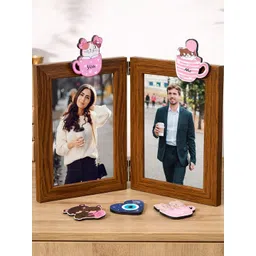 Art Street Couple Foldable Valentine day Table Photo Frame with Magnetic Message Sticker-picture-35