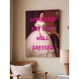 Art Street Feminist Altered Stretch Pink And White Millennials Canvas Wall Art-picture-20