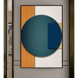 art street Geometric Multicolour Engineered Wood Framed Canvas Wall Painting-picture-21