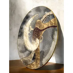 Art Street Gold-Toned & Black Paper Golden Wave Abstract Printed Wall Art-picture-29