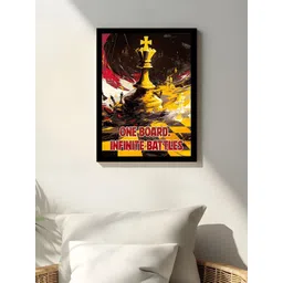 Art Street Gold-Toned & Black Single Piece MDF Wall Paintings-picture-28