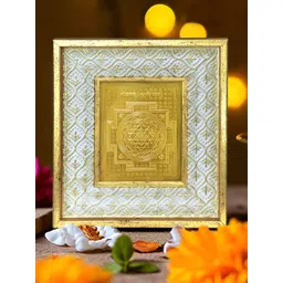 Art Street Gold-Toned & White Devi Laxmi Yantra Table Photo Frame-picture-30