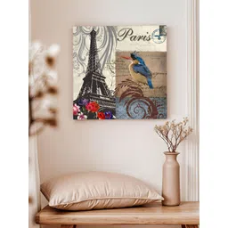 Art Street Grey & White Birds and Animals Printed Canvas Wall Art-picture-20