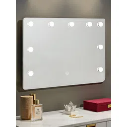Art Street Grey Rectangular Glass Wall Vanity Mirror With Lights Wall Mounted-picture-17