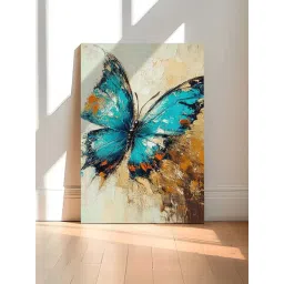 Art Street Lavender Butterfly Stretched Canvas Painting-picture-22