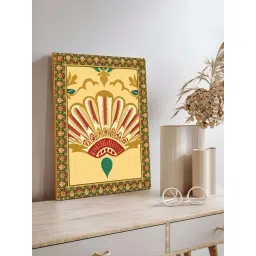 Art Street Maroon & Yellow Indian Folk Wall Art Painting-picture-11