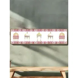 Art Street Maroon Canvas Indian Mughal Temple Motif Painting-picture-12