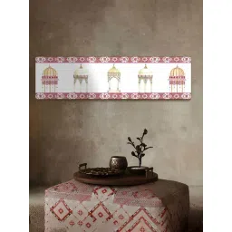 Art Street Maroon Canvas Indian Mughal Temple Motif Painting-picture-13