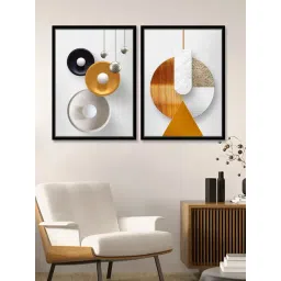 Art Street Multi Canvas Deco Marble Disck Marble Lamp Canvas Painting - Set of 2-picture-10