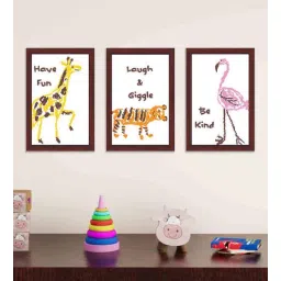 art street Multicolour Engineered Wood (Set of 3) Art Panels-picture-17