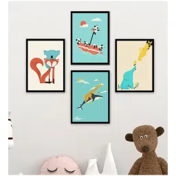 art street Multicolour Engineered Wood (Set of 4) Art Panels-picture-33