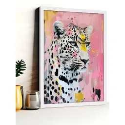 Art Street Off White & Black 1 Piece Synthetic Wood Birds and Animals Wall Paintings-picture-35