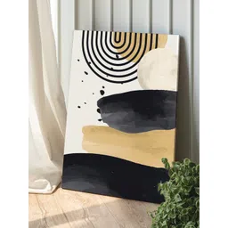 Art Street Off White & Black Abstract Canvas Painting Wall Art-picture-27