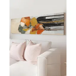 Art Street Orange & White Abstract Canvas Wall Art-picture-36