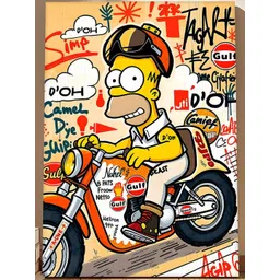 Art Street Orange & White Single Piece Canvas Other Wall Paintings-picture-24