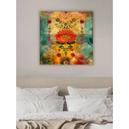 Art Street Orange & Yellow Floral Canvas Wall Art-picture-38