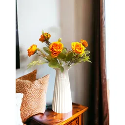 Art Street Orange Artificial Rose Rose Flowers Bunch-picture-36