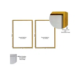 Art Street Orange Canvas Luxury Hall Wall Painting - Set of 2 image 3