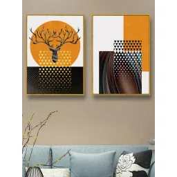 Art Street Orange Canvas Wall Art - Set of 2-picture-22