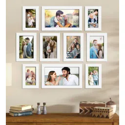 art street Parker<br />Set Of 10 White Synthetic Wood Collage Photo Frames-picture-14
