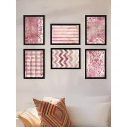 Art Street Pink & White 6 Pieces Synthetic Wood Floral and Botanical Wall Art-picture-33