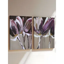 Art Street Purple & White 2 Piece Canvas Other Wall Paintings-picture-14
