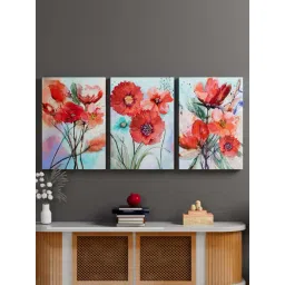 Art Street Red Engineered Wood Mantra Stunning Wall Art - Set of 3-picture-16