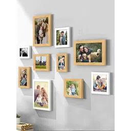 Art Street Set Of 10 White & Beige Solid Individual Wall Photo Frames-picture-22