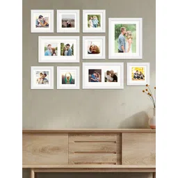 Art Street Set Of 10 White Solid Wall Photo Frames-picture-21