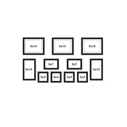 Art Street Set Of 11 Black Solid Individual Acrylic Photo Frames image 3