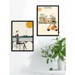 Art Street Set Of 2 Black & Beige Motivational Art Printed Wall Art-picture-21