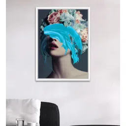 Art Street Set of 2 Wall Art Lady Modern Art Canvas Painting with Wooden Frame-image-48