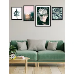 Art Street Set of 4 Endless Summer Leaves Print Wall Art-picture-45