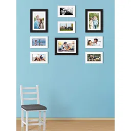 Art Street Set Of 9 White & Black Solid Photo Frames-picture-28