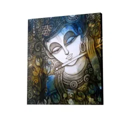 Art Street Shri Krishna Ji With Flute Canvas Modern Art Painting-picture-29