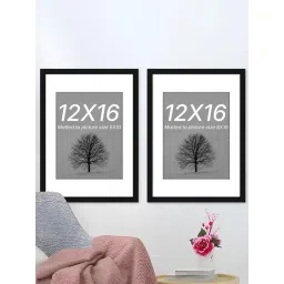 Art Street Synthetic Wood Black Document Photo Frame (12 x 16 Inch) - Set of 2-image-27