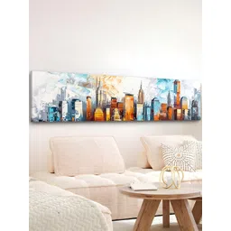 Art Street White & Blue 1 Piece Canvas Other Wall Paintings-picture-32