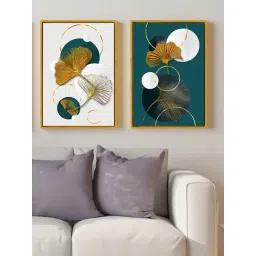 Art Street White Canvas Leaf Wall Art - Set of 2-picture-35