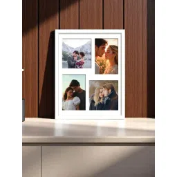 Art Street White Engineered Wood 4 Oppenings Wall Mounting Collage Photoframe-picture-29