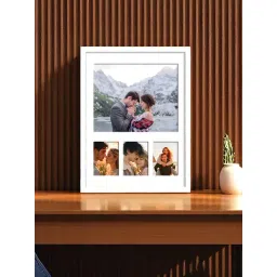 Art Street White Engineered Wood 4 Oppenings Wall Mounting Collage Photoframe-picture-33
