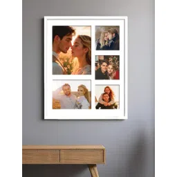 Art Street White Engineered Wood 5 Oppenings Wall Mounting Collage Photoframe-picture-32