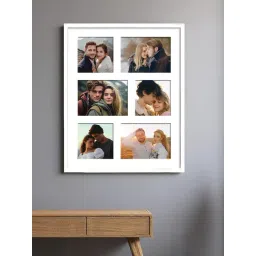 Art Street White Engineered Wood 6 Oppenings Wall Mounting Collage Photoframe-picture-34