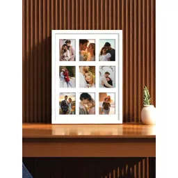 Art Street White Engineered Wood 9 Oppenings Wall Mounting Collage Photoframe-picture-35