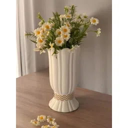 Art Street White Glossy Ceramic Sea Urchin Decorative Flower Vase-picture-21