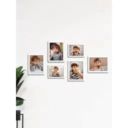 Art Street White Synthetic Large Collage Wall Photo Frame - Set of 9-picture-34